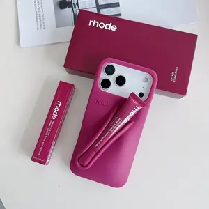 RHODE Minimalist Phone Case with Lip Treatment Slot for iPhone 11–17 Pro Max – Fashionable & Functiona