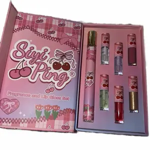 Glass Lip Glaze Set Colorful Glossy Lip Gloss Set with Perfume - Vibrant Shades for All-Day Shine & Bold Look - Perfect for Makeup Shimmer Self-Care Beauty glitter Lip Oil Silky Soft Long-Lasting Lip Glaze glass Hydrating Liquid Lip Gloss Gloss Fearless