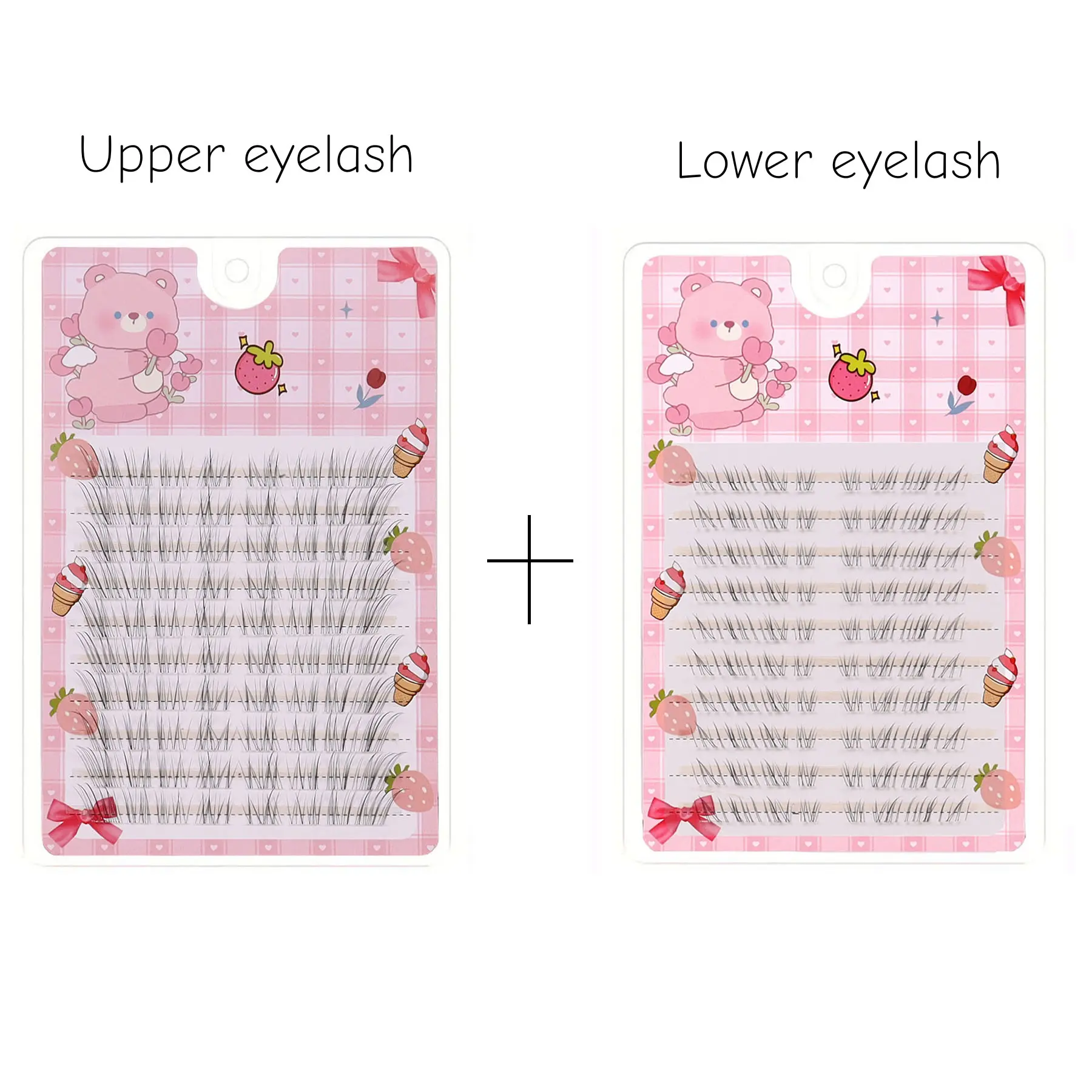 2 boxes of DIY Volume Individual Lashes, Cluster lash, Volume eyelashes, upper and lower eyelash set, self grafting, easy to apply, with transparent stems, suitable for beginners and reusable, natural fluffy appearance, C-shaped curl, 6-9mm length