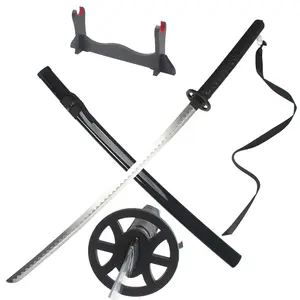 ELERVINO Real Bleach Sword Sode no Shirayuki Cosplay 41 inches Not Sharp Samurai Katana with Wooden Holder Stand Display Anime Fans for Halloween Role Playing Props Cosplay Collection Decoration Christmas Gift Birthday New Year