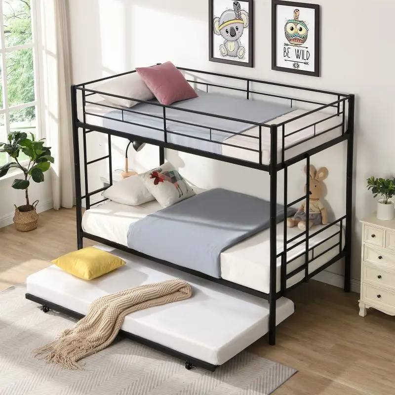 Twin+Twin+Black+Metal+Drag a bed