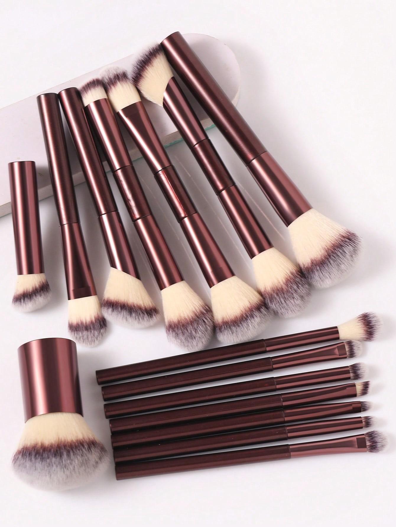 29PCS All-In-One Professional Makeup Tools Set with Waterproof Multi-Functional Zipper Cosmetic & Toiletry Bag, 15PCS Makeup Brushes, 3+3PCS Makeup Sponges, 3PCS Triangle Powder Puffs, 3PCS Mini Air Cushion Powder Puffs & Makeup Brush Cleaning Tool, Flawl