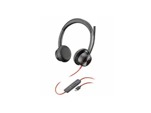 Poly Blackwire 8225 Headset - Microsoft Teams Certification - Stereo - USB Type A, USB Type C - Wired - 32 Ohm - 20 Hz - 20 kHz - On-ear - Binaural - Ear-cup - 7.10 ft Cable - Noise Cancelling Microph