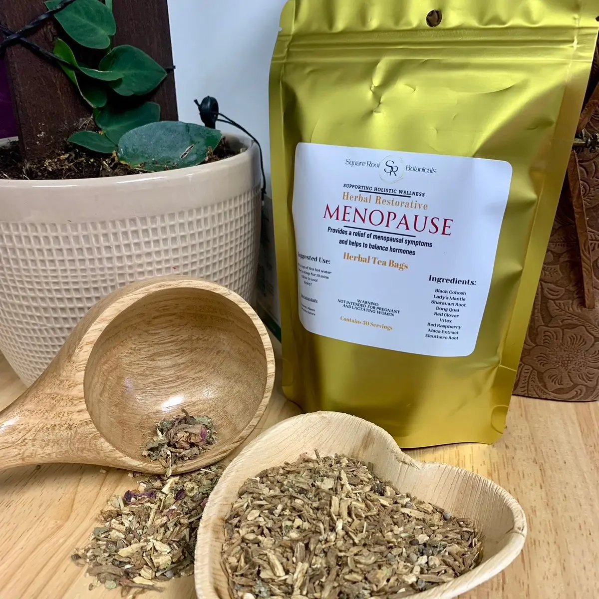 SquareRoot Botanicals All Natural Menopause Relief 30 ct TeaBags
