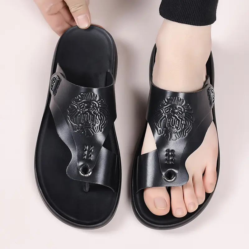 Men's Slide Sandals - Lightweight & Breathable, Perfect for Summer Home & Outdoor Use, Plain Design, Slip-On Closure, Comfortable Footwear for Boys Summersandals Walking Shoes Black Flipflop Slipper