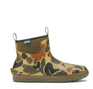 Lacrosse Alpha Deck Boot Mens Hardwoods Duck Camo, Waterproof Slip Resistant Fishing Boat Shoes, Lightweight Outdoor Work Footwear