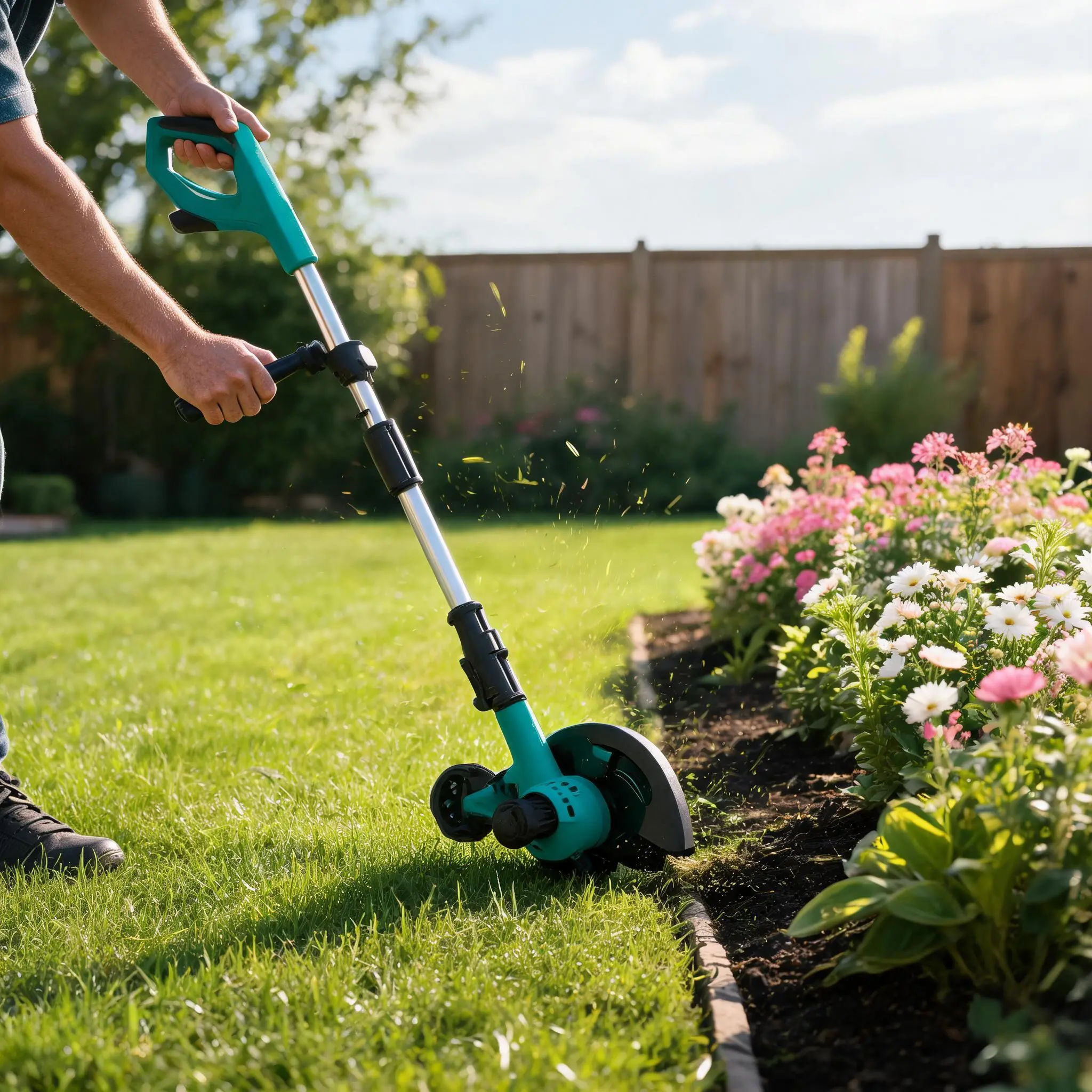 Cordless Lawn Edger, Grass Edger, Electric Edger, 20V 4.0Ah Battery Powered, 9-Inch Blade, 3 Adjustable Depths, Ergonomic Handle for Lawns, Driveways, Sidewalk Edges