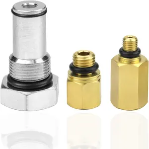 2PCS Oil Rail Adapters Kits and 1 PC 6.0 High Pressure Oil Pump IPR Valve Air Test Fitting Tool Compatible with 6.0L Powerstroke Diesel Engine