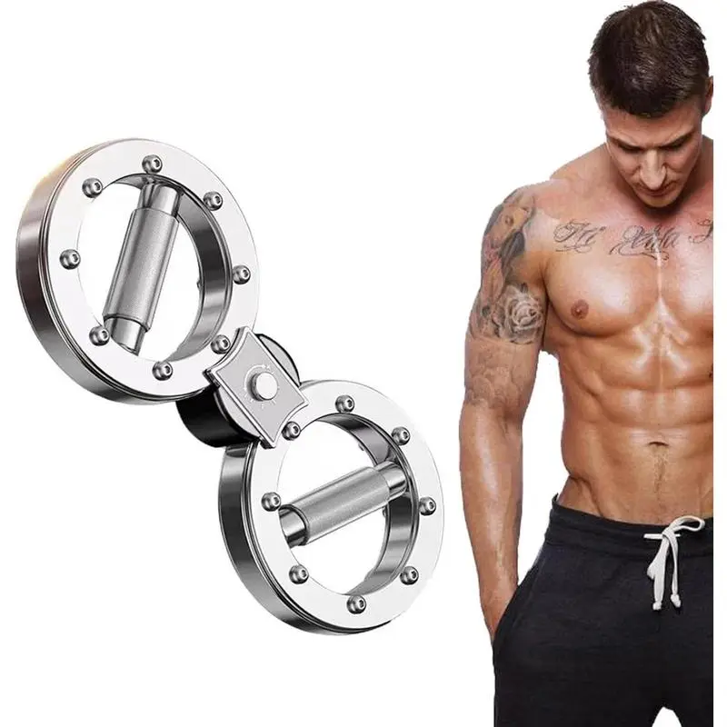 360-Degree Rotatable Shoulder and Back Exerciser, Compact Arm Workout Machine,Adjustable Resistance Stainless Steel Rotator with Rotatable Ring,  Forearm & Arm Rehabilitation Trainer, Home Workout Gear for Adults