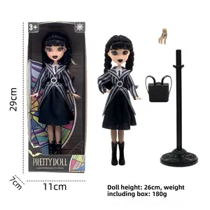 10inch Addams Wednesday Doll Korean Trend Girl Group Plush Toy Decoration