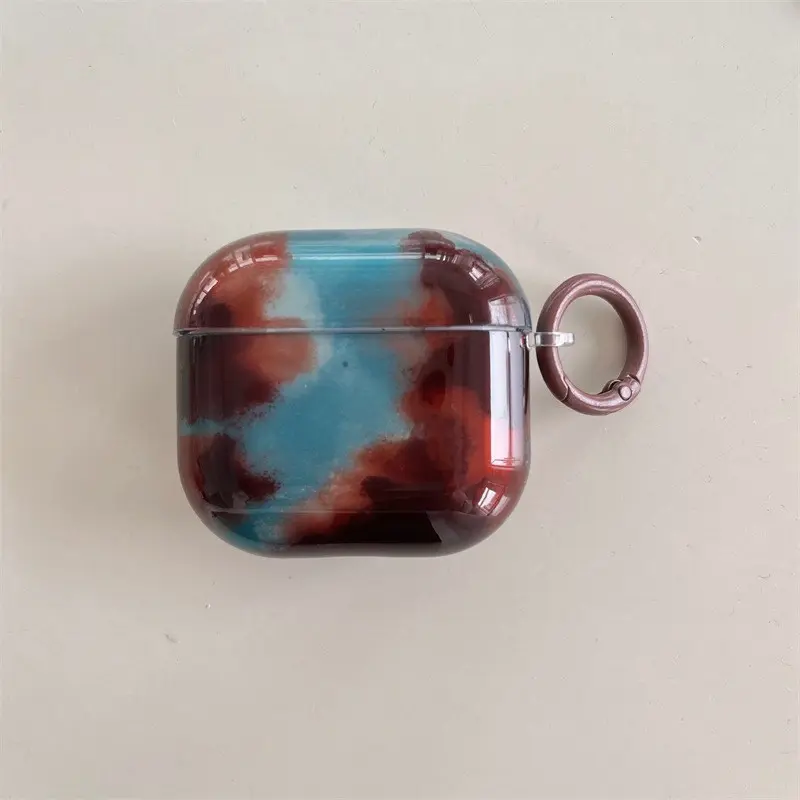 imd earphone case - blue-brown amber