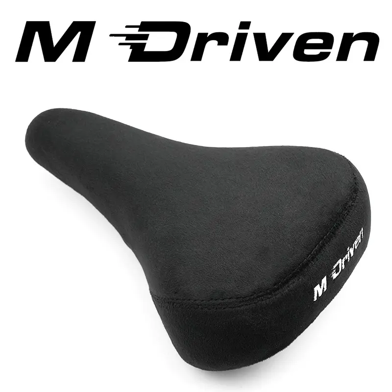 M Driven Comfortable Flannel Fabric Bike Seat Pad, Dual Track Lock Design, High Elasticity Supportive Padding Material, Suitable for Bmx, Mountain, Long Distance Bikes, Bicycle Parts, Cycling Gear