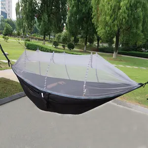 Outdoor Hammock with Mosquito Net Single Double Parachute Cloth Mosquito Hammock Air Tent