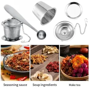 2 Pack Tea Infuse With Tea Scoop, Extra Fine Mesh Tea Infusers For Loose Tea,Stainless Steel Tea Strainer With Extended Chain Hook, Tea Steeper For Brew Tea, Spices And Seasonings