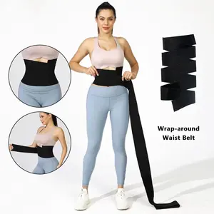 Wrap Skinny Waist Belly Band Sports Fitness Elastic Bandage Trainer Tight Yoga Long Binding Strap