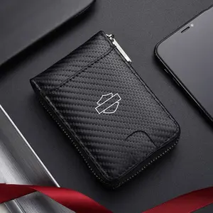 Vintage Leather Men's Wallet, Tower Buckle Design, Ideal for Harley Davidson Models, Softail Sportster Vrsc Touring X48 883, Durable & Stylish