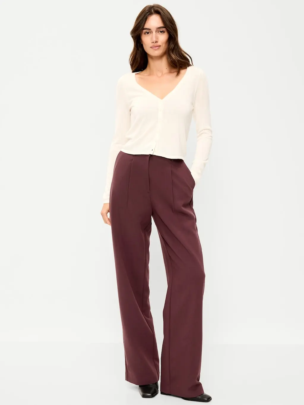 Old Navy Women's Extra High-Waisted Taylor Wide-Leg Trouser Pants