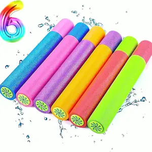 6-Pack Candy Color  Sponge Pull Water Guns Summer Beach Pool Water Fight Toys for Kids Children Outdoor Splash Play Set