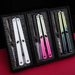 Hot Safety Trainer Set, Aluminum Handle, Stainless Steel Blade, No Sharp Edge, Ideal Holiday Gift, Durable Training Tool