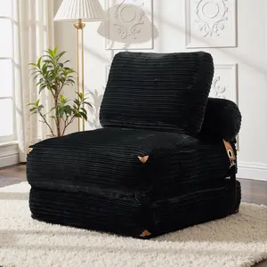 Folding Sofa Bed, Convertible Sleeper Chair with Pillow Foldable Mattress with Back Support, Portable Fold Out Chair Bed Comfy Floor Sofa Lounge for Living Room Bedroom  comfy couch