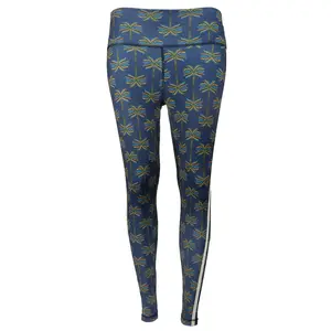 adidas Womens X Farm Rio High Waisted 78 Athletic Leggings Training Casual - Blue