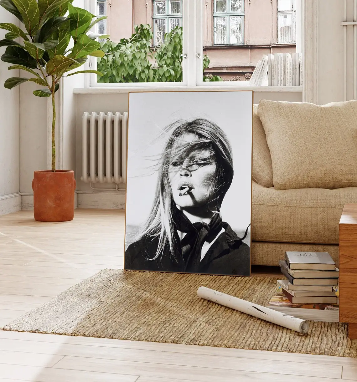 Brigitte Bardot Smoking  Poster