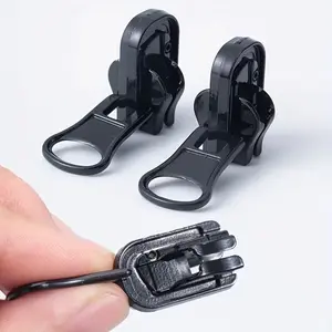 5 PCS Double-sided Zipper Sliders, Reversible for Inside & Outside Use on Garments, Rotatable Two-way Sliders for Down Jackets, Haberdashery