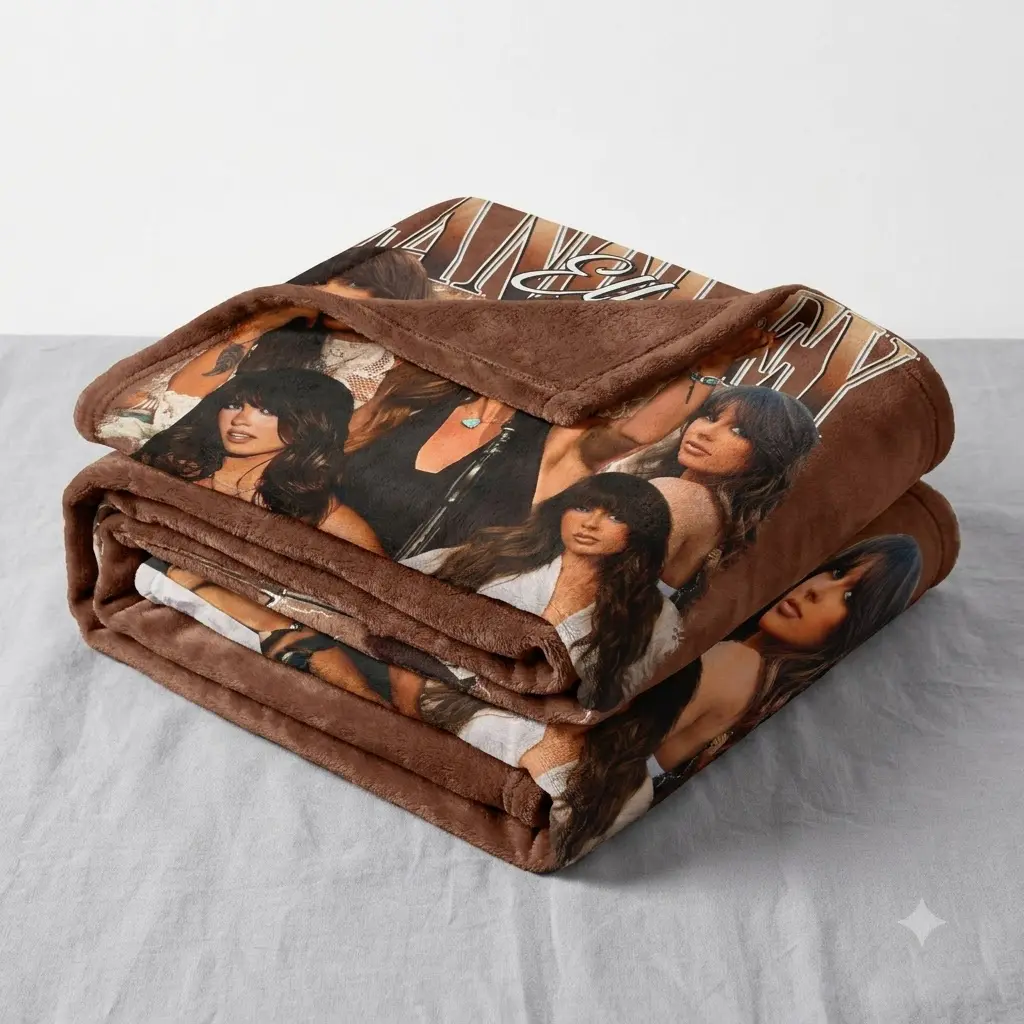 Ella Blanket, Retro Music Artist Blanket, Female Vocalist Photo Throw Blanket, Cozy Bedroom Couch Decor, Gift for Music Lovers