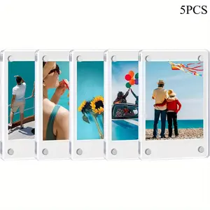 Magnetic Acrylic Photo Frame, 5 Counts Photo Display Frame, Photo Holder for Fridge, Party Gift for Friends, Home Decor