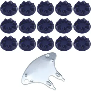 22PCS 10mm Screw-in Blue Cricket Spikes Cleat Set with Spanner Replacement Suitable for Most Sneakers and Balls