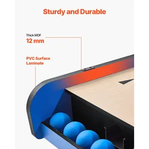 VEVOR9'RollandScoreClassicArcadeGameTable, Skee Ball Arcade, withLEDElectronic Scorer TrackLighting, Sound, AutomaticBallReturn, AdultsKidsHomeRecreationGameRoom, 4BallsIncluded