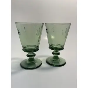 La Rochère wine glasses Bee Collection green Set of 2