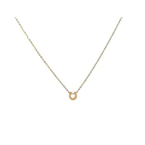 Petite Horseshoe Necklace - Simple Design with Two Chain Links and Center Pendant