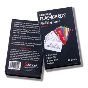 Drummer Flashcards for Beginner and Intermediate Drummers - Color-Coded Learning System with Video Playthrough
