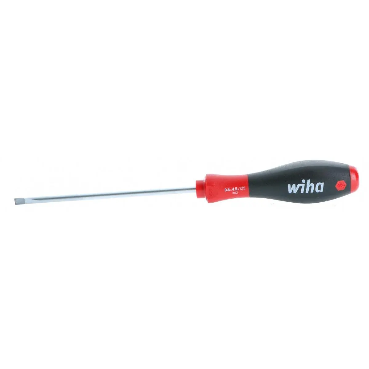 Wiha Tools 30211 SoftFinish Slotted Screwdriver, 4.5 mm x 125 mm
