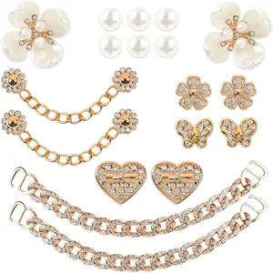 SOGLLQAM Bling Shoe Charms Set, Pearl Flower & Crystal Rhinestone Accessories for Women’s Clogs and Shoes, Cute Decoration for Party & Birthday TikTokShopBlackFriday