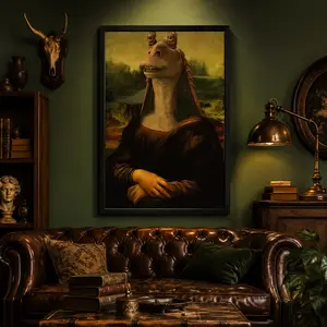 NOT The Mona Meesa Trendy Funny Wall Art Poster Home Decor High-Quality Canvas Artistic Print Room Decoration Ornaments Photo Gift Frame-Style,Canvas Poster Wall Decor, Room Decorations, Funky Home Decor,anime wall art,bedroom canvas poster