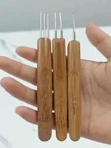 3-Piece Multi-Head Wig Hook Needle Set, 0.5mm Size Crochet Hooks for Braiding & Making Wigs, Single/dual/triple Head Options