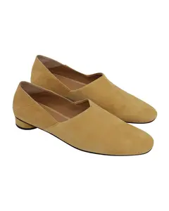 Pre-owned The Row The Row Noelle Collapsible-Heel Loafers in Camel Suede by Rebag
