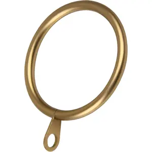 Curtain Rings with Flat Eyelets, 48 Pack Metal Drapery Rings Curtain  Rings for Pinch Pleat Curtains Panels, 1.5 Inch I D, Drape Rings Fits Up to 1.2 in Curtains Rod, Warm
