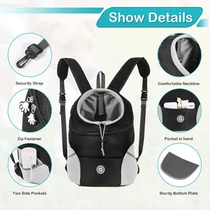 Breathable Pet Carrier Backpack - Adjustable Travel Shoulder Bag for Small Dogs and Cats with Comfortable Padding and Mesh Windows