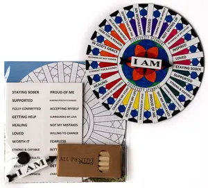 Addiction Recovery Spinner Affirmation Wheel | Therapy Tool & Activity For Those Recovering From Addiction