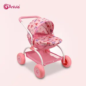 Anivia Doll Stroller Toy, Ideal Gift for Kids Aged 3+, Fits 11-18 Inch Dolls, Stylish Integrated Wheels, Comfortable Handle, Perfect for Holidays