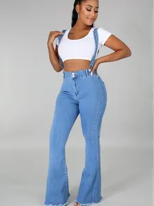 TRUST THE PROCESS Denim Jupmsuit Casual Slim-fitting Street