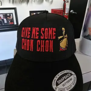 Snapback Brand Give Me Some Chon Chon Embroidered Black Adjustable Snapback Hat for Men and Women