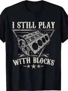 Auto Mechanic Graphic Tee, Comfortable Fashion Design, Perfect Gift for Car Enthusiasts, Casual Short Sleeve Fitted Shirt