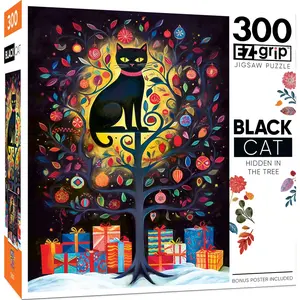 Black Cats - Hidden in the Tree 300 Piece EZ Grip Puzzle