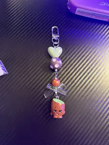 Handmade Shopkin Keychain United States Made Collectible Accessory for Fans Durable Material Fun Design Perfect Gift