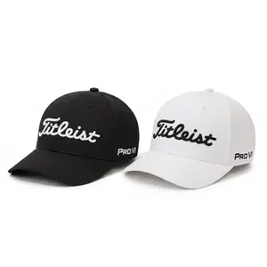 [Pack 2] Titleist Tour Performance Elite Pro Series Golf Cap White/Black Adjustable Fit Superior Sun Protection for Peak On-Course Performance & All-Day Comfort All Seasons Hand Wash Only