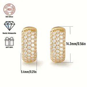 【#M206】(Clara)925 Sterling Silver Synthetic Moissanite earrings